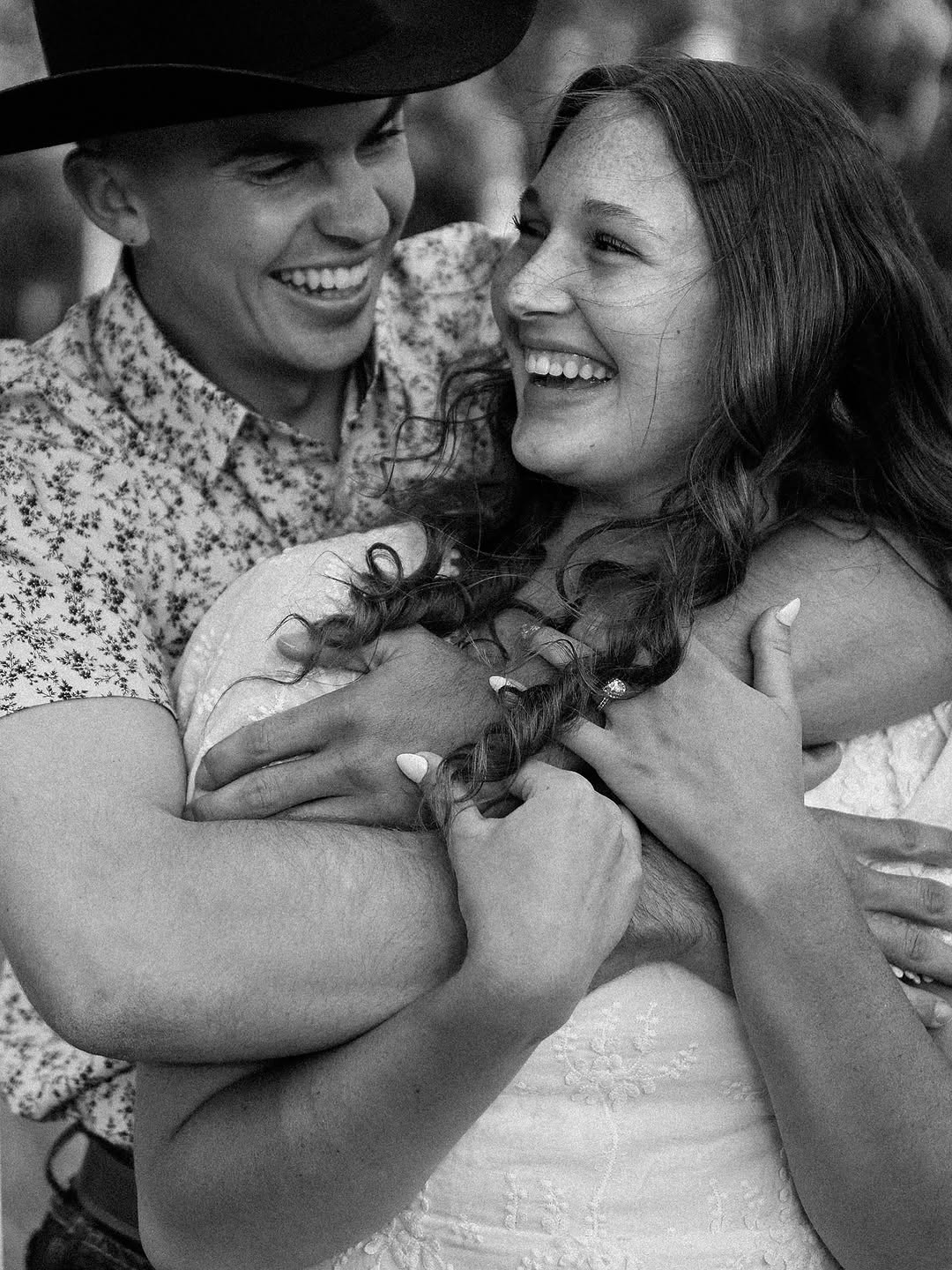 Joyful wedding moment